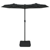 Podwójny parasol ogrodowy, antracytowy, 316x145 cm