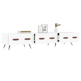 vidaXL Szafka pod TV, biała, 150x36x30 cm, materiał drewnopochodny wariant 6