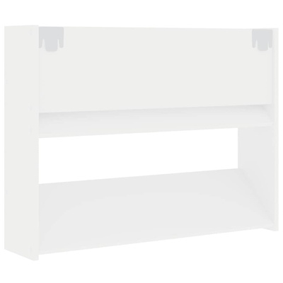 Półka ścienna na buty biała 80x18x60 cm materiał drewnopochodny