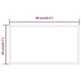 vidaXL Lustro łazienkowe z LED, 50x90 cm