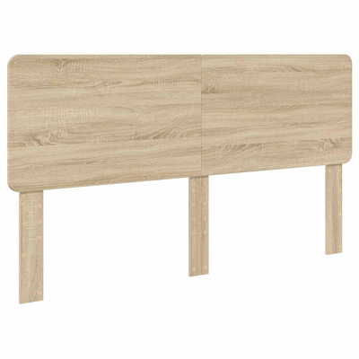 Ramka łóżka dąb Sonoma 200 x 200 cm Lite drewno sosnowe