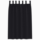 Firany blackout z kółkami 2 pcs Czarny 175 x 140 cm Poliester
