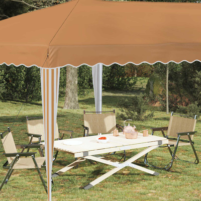 Namiot imprezowy rozkładany 575 x 290 x 245 cm Beżowy