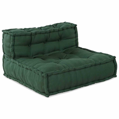 Modularna jednostka sofy 4 pcs zielony tkanina