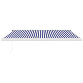 Zwijana markiza, niebiesko-biała, 4x3 m, tkanina i aluminium