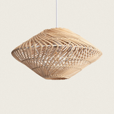 Lampa Wisząca Boho z Rattanu   Abruzzo Giorgia 50cm E27