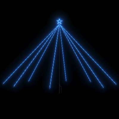 vidaXL Choinka z lampek, wewn./zewn., 576 niebieskich diod LED, 3,6 m