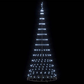 Choinka świąteczna LED z podstawą Chłodna biel 250 cm Metal