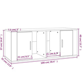 vidaXL Szafka pod TV, biała, 100x35x40 cm, materiał drewnopochodny