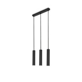 Lampa Wiszaca trzy czarne tuby GU10 Abruzzo Trotti