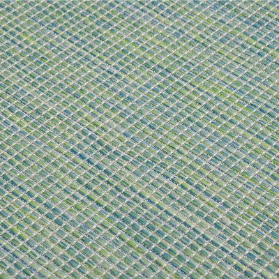 Dywan zewnętrzny o płaskim splocie, 80x250 cm, turkusowy