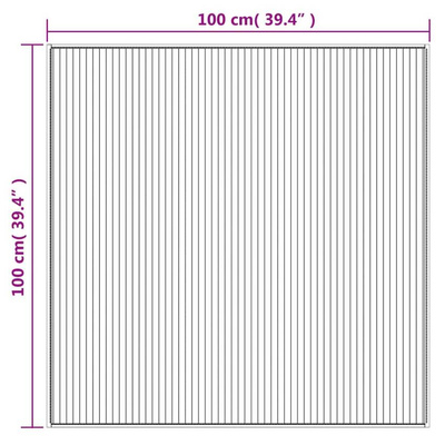 vidaXL Dywan kwadratowy, jasny naturalny, 100x100 cm, bambusowy