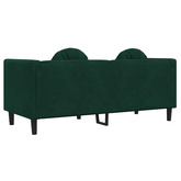 Sofa 2-osobowa z poduszkami, ciemnozielona, aksamit