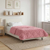 Letni Kołdra Różowy 155 x 220 cm Mikrofibra i Fleece Teddy