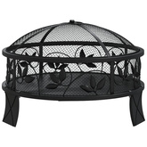 vidaXL Palenisko z pogrzebaczem, 50 cm, XXL, stal