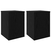 Stojak na rośliny 2 pcs Czarny Dąb 25 x 25 x 35 cm