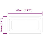 vidaXL Lustro łazienkowe z LED, 40x20 cm