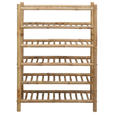 Stojak na buty z półką Naturalny 68 x 28 x 96 cm Bambus