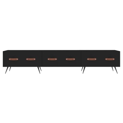 vidaXL Szafka pod TV, czarna, 150x36x30 cm, materiał drewnopochodny