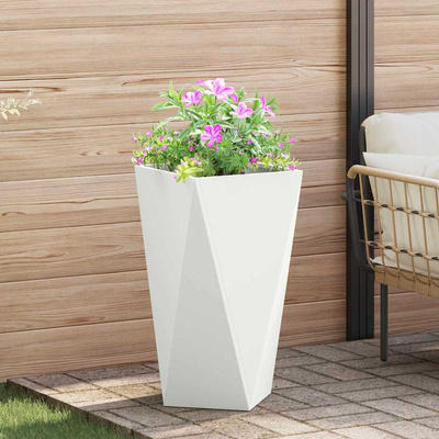 Donica 2 pcs Biały 40 x 40 x 75 cm Stal