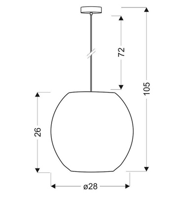 Lampa wisząca Rica pojedyncza metalowa zielona do salonu z kloszem E27