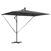 Parasol plażowy Ze LED Lights Antracyt 294 x 200 x 270 cm