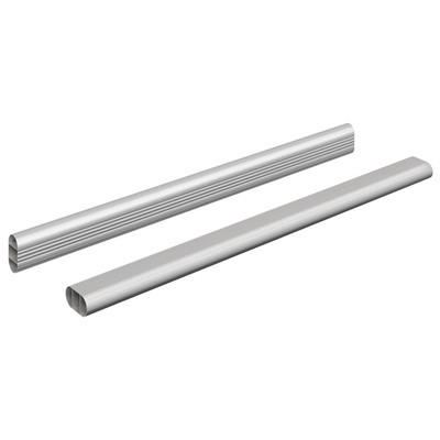 Drążek do szafy 2 pcs Srebrny 464 x 15 x 29 mm Stop Aluminium