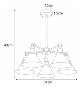 Lampa sufitowa K-8038B-5 z serii MORENO KAJA