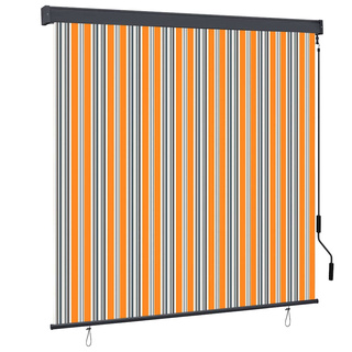 Roleta Żółty i Niebieski 180 x 250 cm Materiał i Aluminium