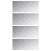 Stopień Prostokątny 4 pcs Srebrny 90 x 40 cm Aluminium