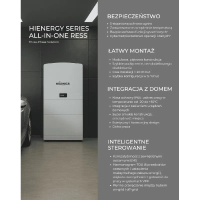 Hiconics HiEnergy HEC2-BHP100r2-EU (10,2 kWh) system magazynowania energii