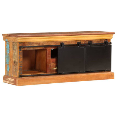 vidaXL Szafka pod TV, 110x30x45 cm, lite drewno odzyskane