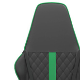 vidaXL Fotel gamingowy, czarno-zielony, sztuczna skóra model standard