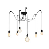 Lampa wisząca pająk ARANEA 6xE27 czarny EDO777189 EDO Solutions
