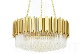 Lampa wisząca IMPERIAL GOLD 80 - stal, kryształ