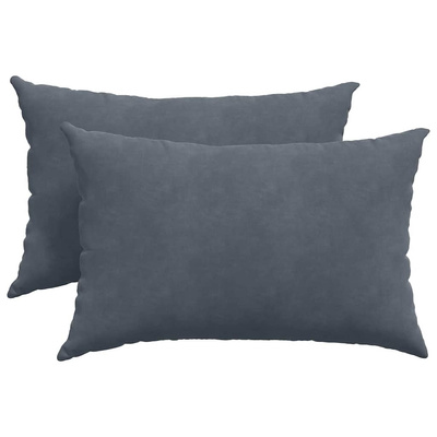 Poduszki na sofę 2 pcs ciemno szary 60 x 40 cm