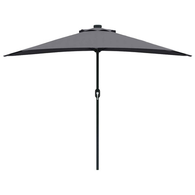 Parasolka ogrodowa Antracyt 294 x 150 x 224 cm Poliester i Stal