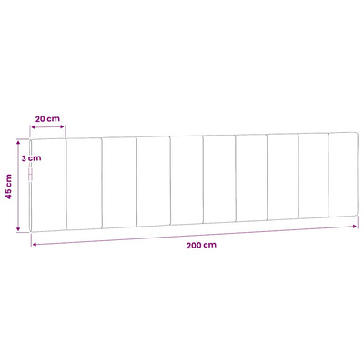 Poduszka na wezgłowie, Hanko, różowa, 200 cm, aksamitna