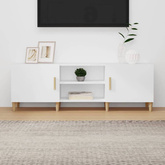 vidaXL Szafka pod TV, biała, 150x30x50 cm, materiał drewnopochodny wariant 5
