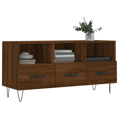 vidaXL Szafka pod TV, brązowy dąb, 102x36x50 cm