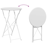 Stolik bistro Biały Ø 50 x 71 cm Stal malowana proszkowo