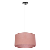 SHANTI lampa wisząca czarny 1x40 E27 abażur jasny wrzosowy  31-38647