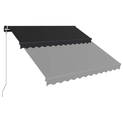 Ręcznie zwijana markiza z LED, 350 x 250 cm, antracytowa
