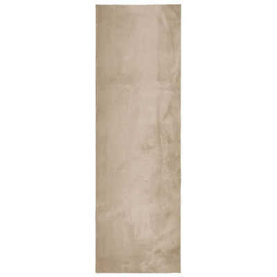 vidaXL Dywan HUARTE z krótkim włosiem, piaskowy, 80x250 cm