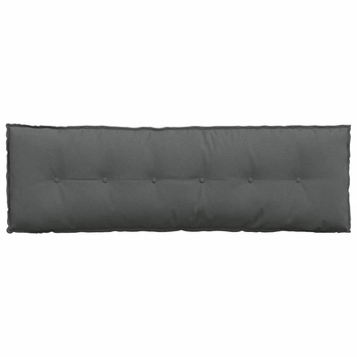 Poduszka na plecy Ciemnoszary 160 x 19 x 50 cm tkanina