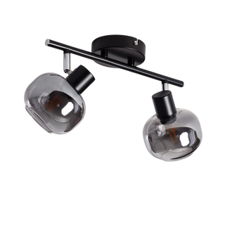 Lampa sufitowa szklana srebrna 2xE14 Abruzzo Nino