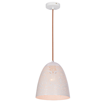 Lampa sufitowa wisząca 1X60W E27 ażurowy biały BENE 31-70340