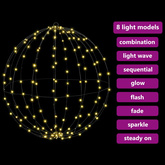 Piłka Ciepła biel 60 x 60 x 62 cm Metal 192 LED