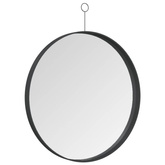 vidaXL Lustro ścienne z zawieszką, czarne, 50 cm