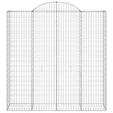 Kosze gabionowe, 8 szt, 200x50x200/220 cm, galwanizowane żelazo